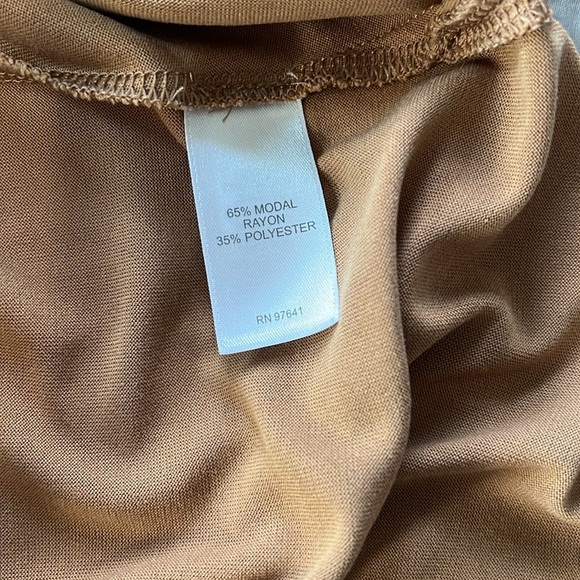 J. Jill Tan Cuffed Sleeve T-Shirt - Picture 4 of 4